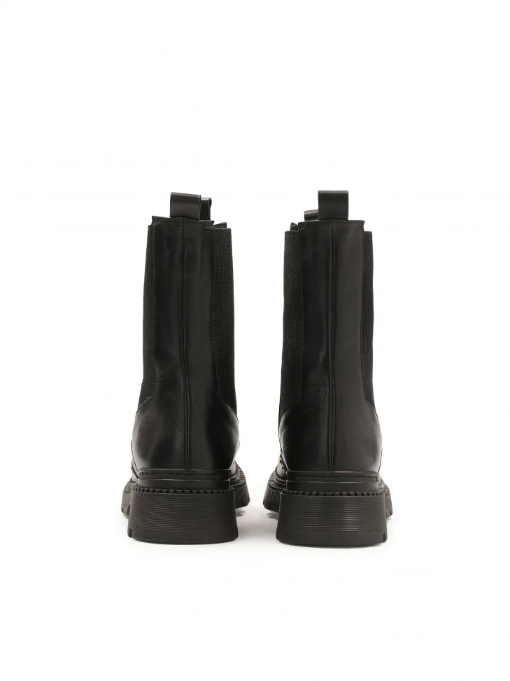 Kazar Boots With Slip-on Upper Decorated With Round Rivets