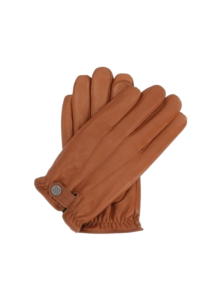 kazar Brown leather gloves with touch screen function