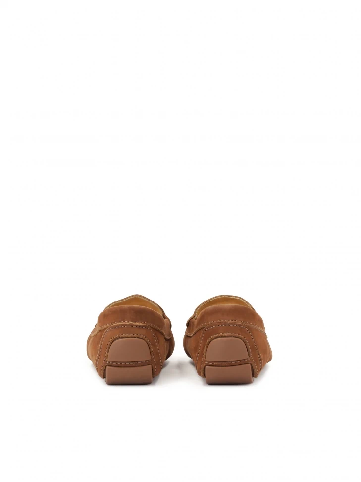 Kazar Brown Moccasins With Large Metal Monogram KAZAR