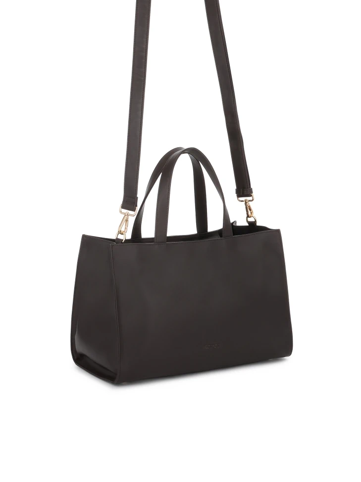 Kazar Brown Natural Leather Handbag With A Minimalist Design