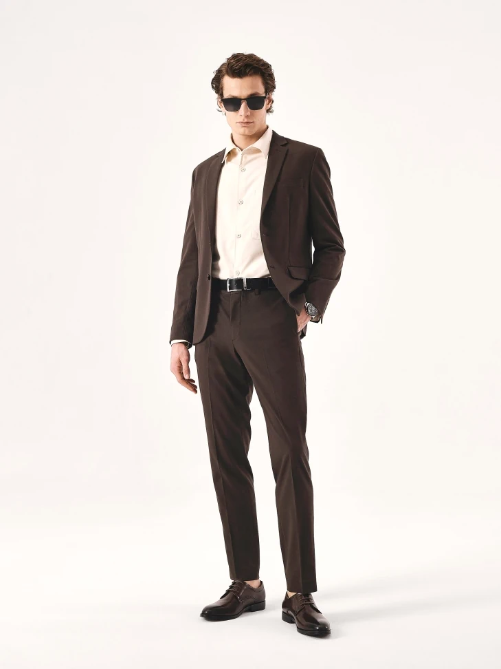 Kazar Brown Shoes With Open Seam And Openwork Decoration