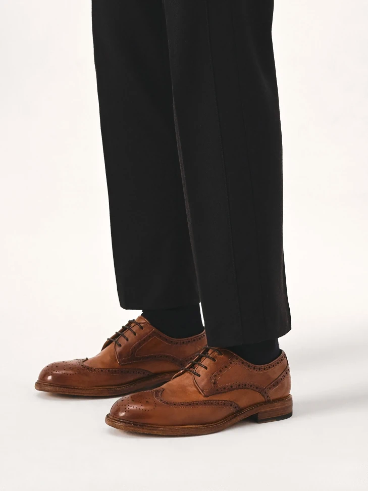 Kazar Brown Shoes With Openwork Embellishment Limited Collection