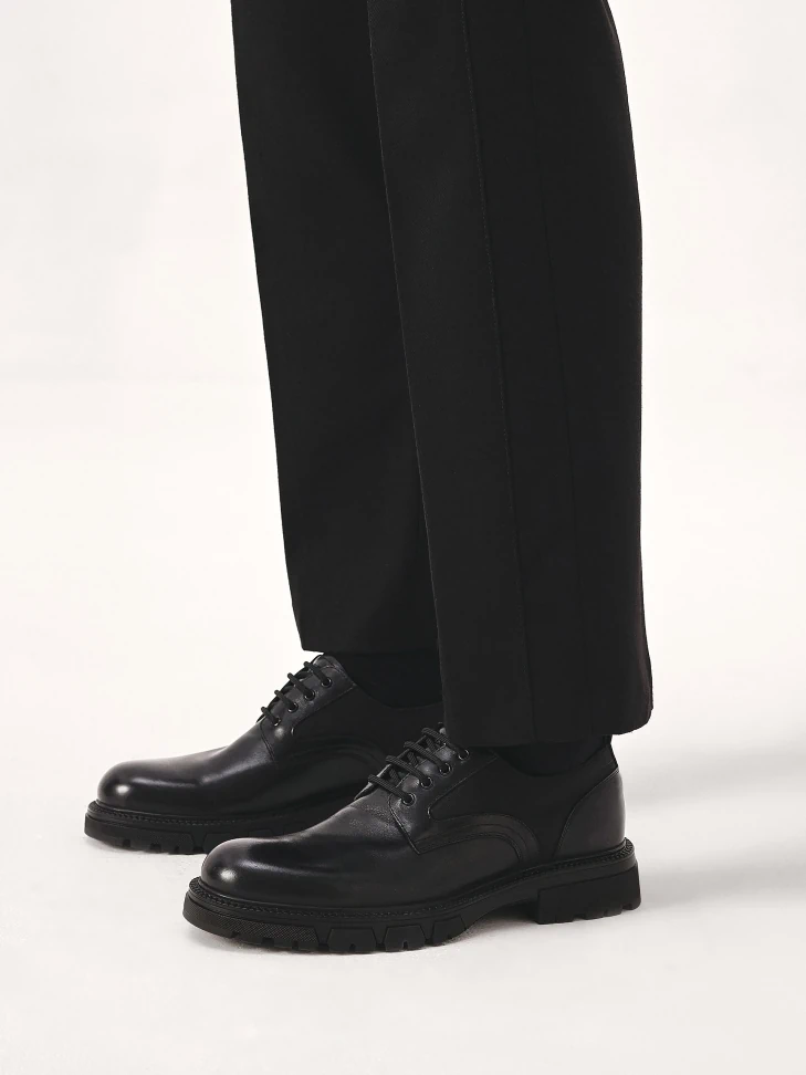 Kazar Casual Black Shoes Made Of Combined Materials