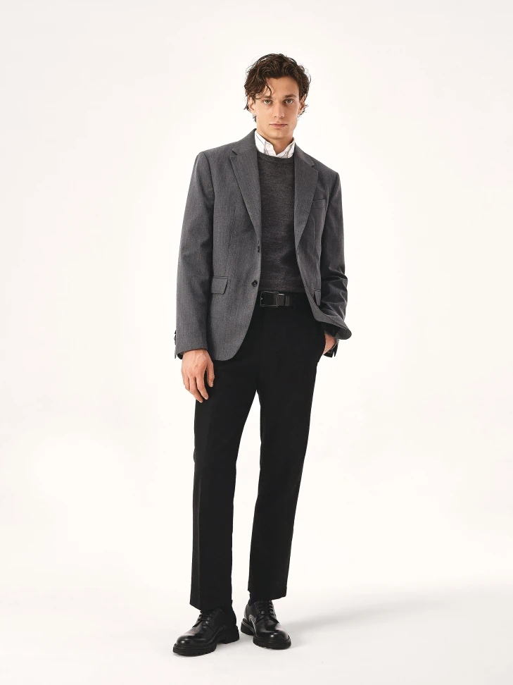 Kazar Casual Black Shoes Made Of Combined Materials