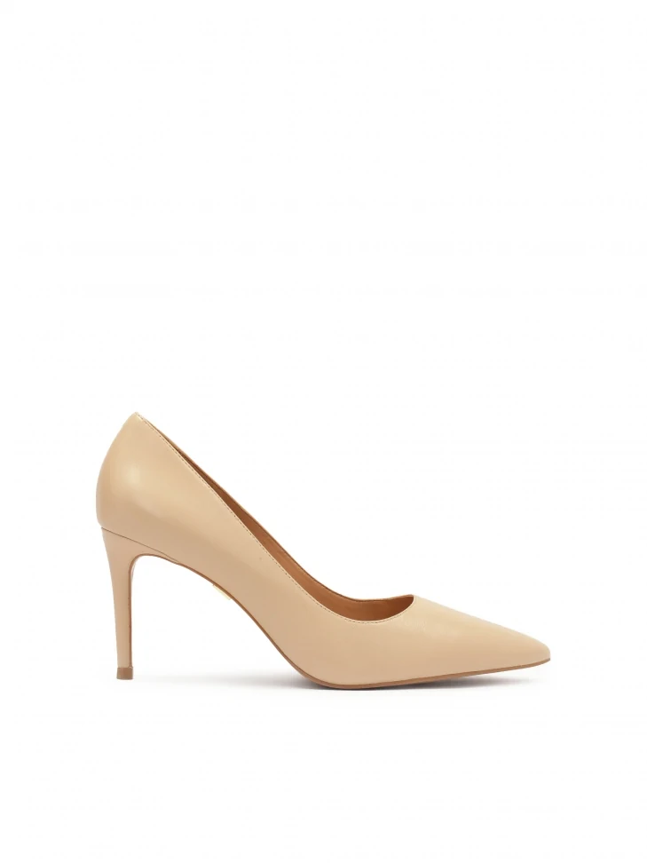 kazar Classic beige pumps on a medium-height stiletto heel