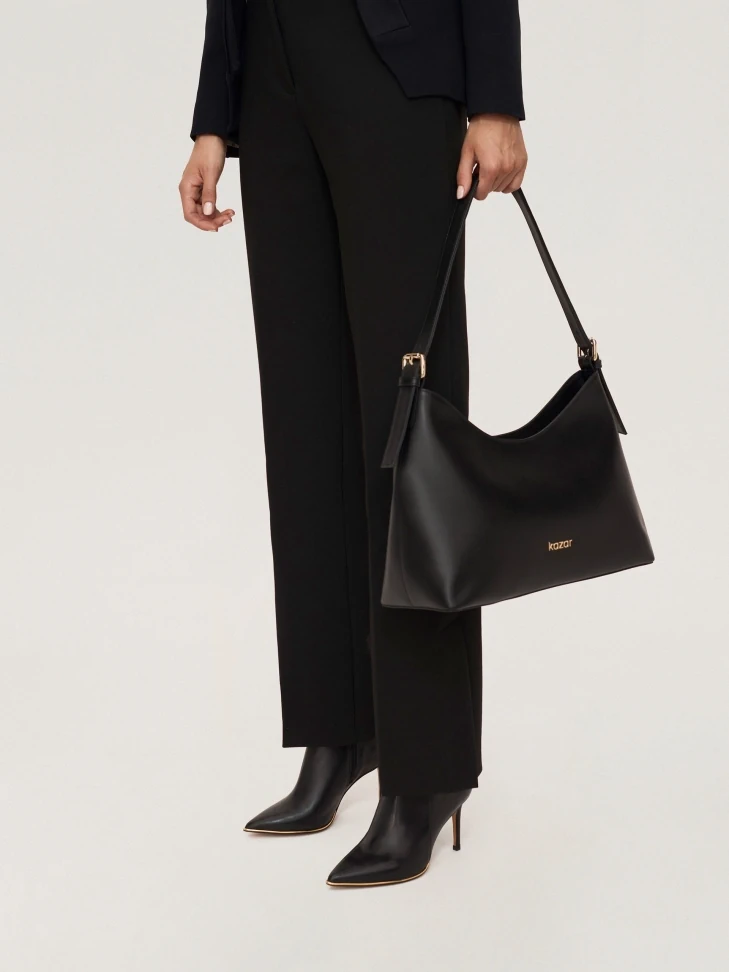Kazar Classic Black Stiletto Booties With A Low Upper