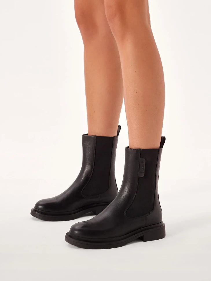 Kazar Classic Boots On Flat Sole With Rubber Panels