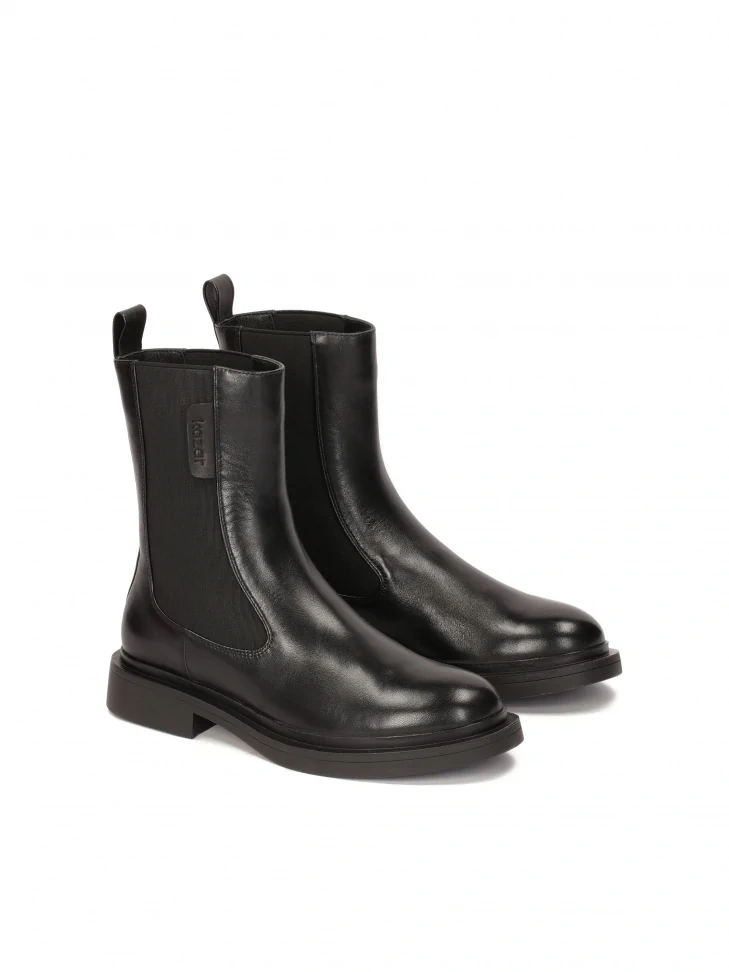 Kazar Classic Boots On Flat Sole With Rubber Panels