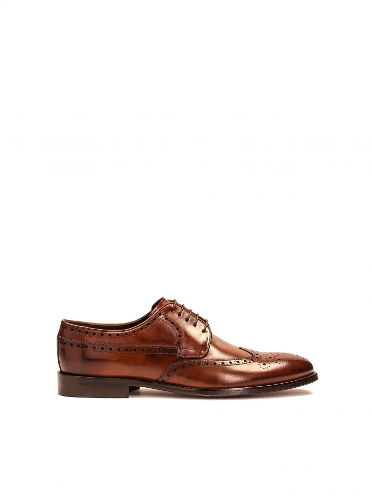 kazar Classic brown brogues with a rosette decoration