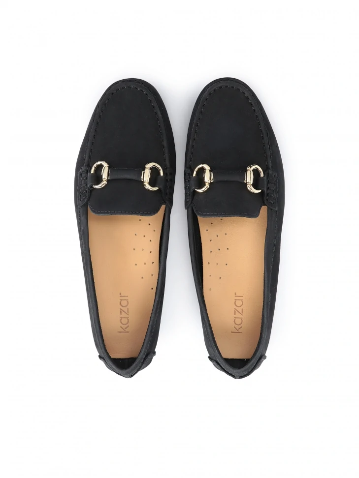 Kazar Classic Nubuck Moccasins With Protrusions On The Sole