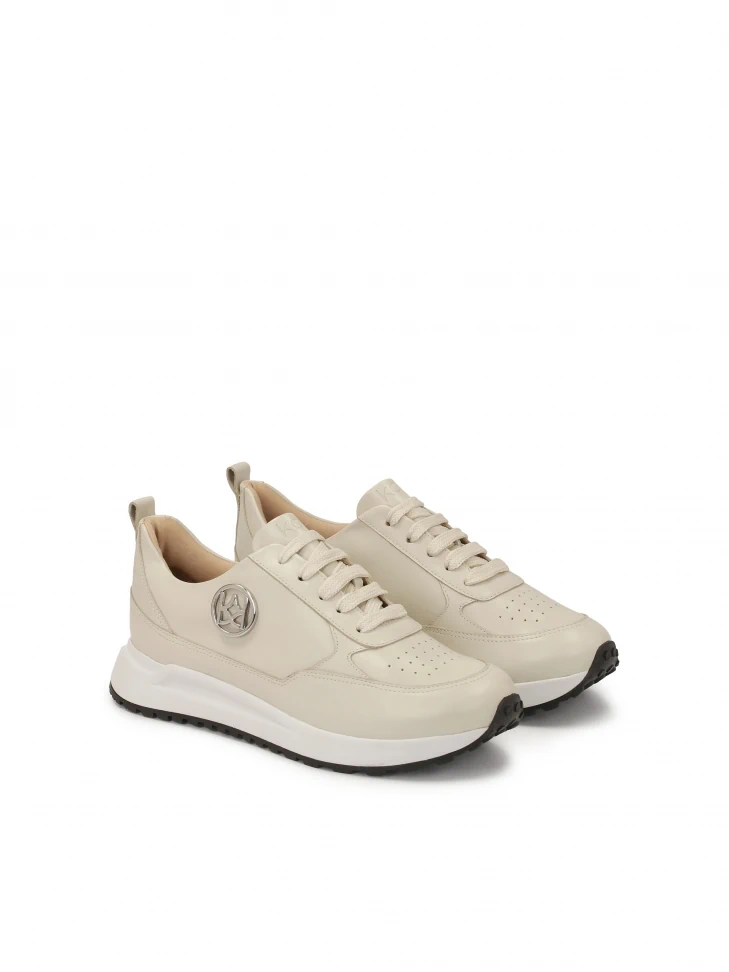 Kazar Comfortable Sneakers Decorated With A Silver Monogram