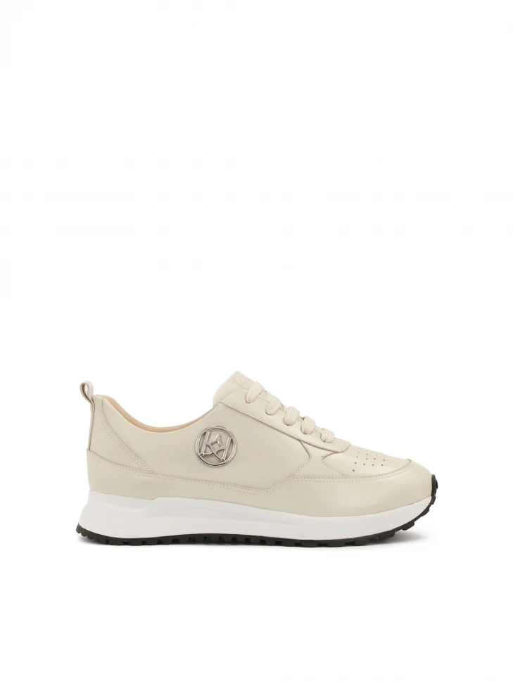 kazar Comfortable sneakers decorated with a silver monogram