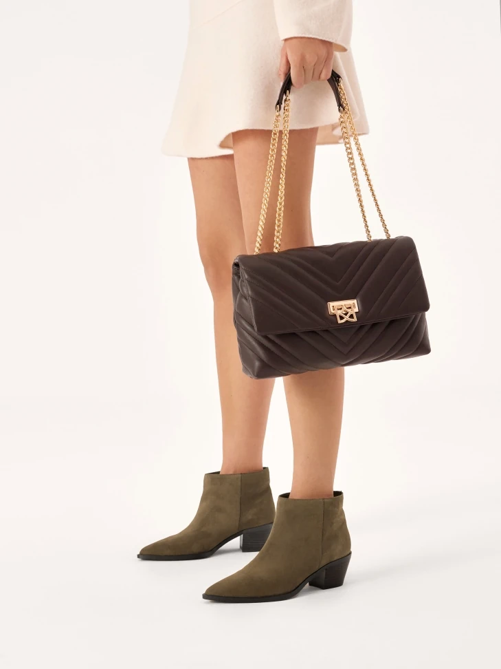 Kazar Compact Shoulder Bag With Fashionable Quilting