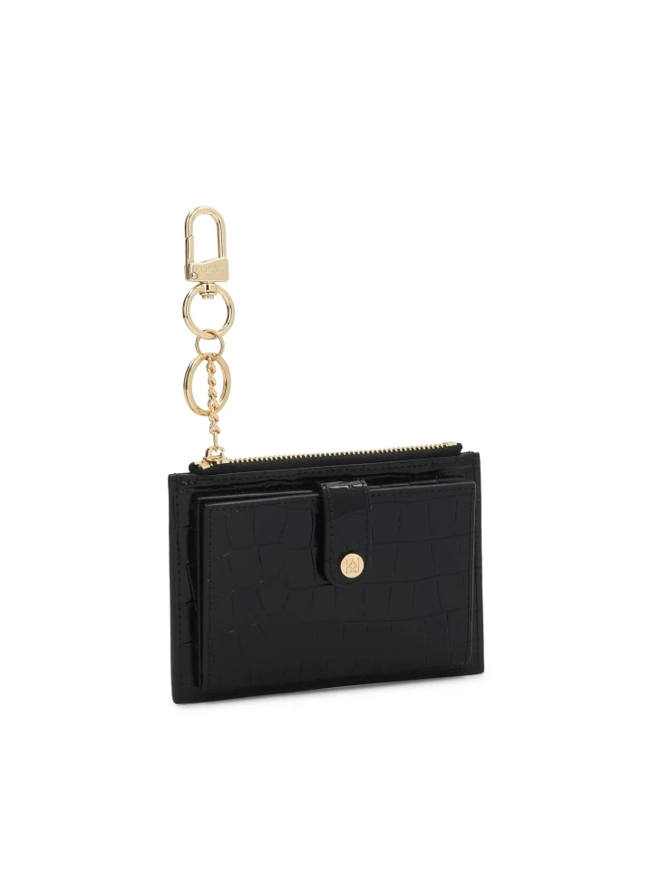 Kazar Compact Wallet Made Of Leather In Kroko Pattern