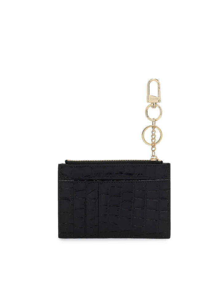 Kazar Compact Wallet Made Of Leather In Kroko Pattern