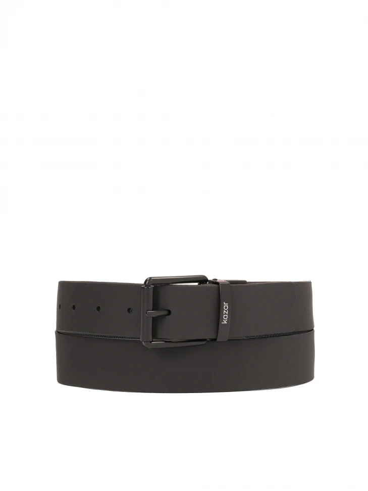 Kazar Double-sided Men's Belt In Embossed And Smooth Leather