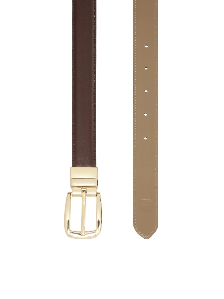 Kazar Double-sided Narrow Dress Belt With Classic Buckle