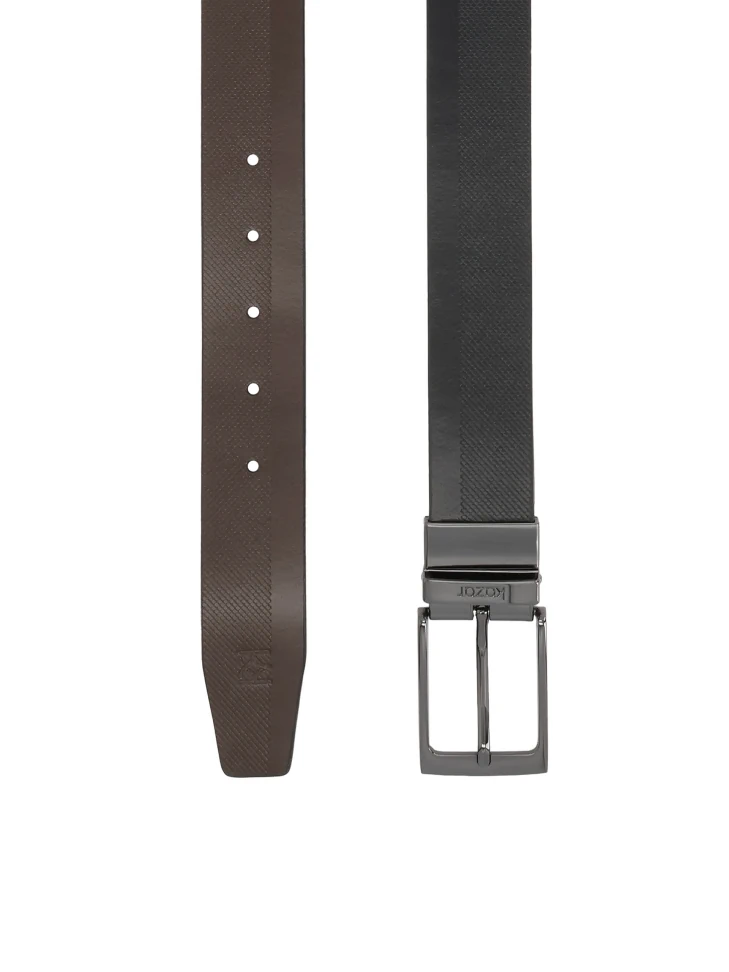 Kazar Double-sided Strap With Perforation And Metal Buckle