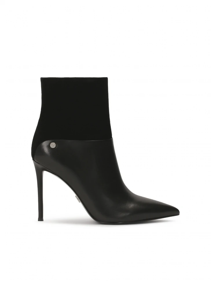 kazar Elegant black boots on a slender stiletto heel
