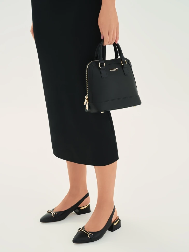Kazar Elegant Black Pumps With A Decoration On The Front