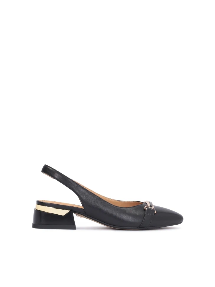 kazar Elegant black pumps with a decoration on the front