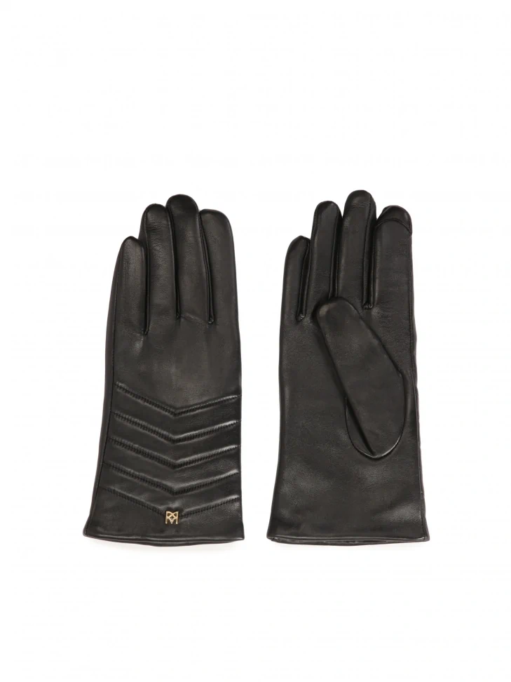 Kazar Elegant Leather Gloves With Quilted Stitching