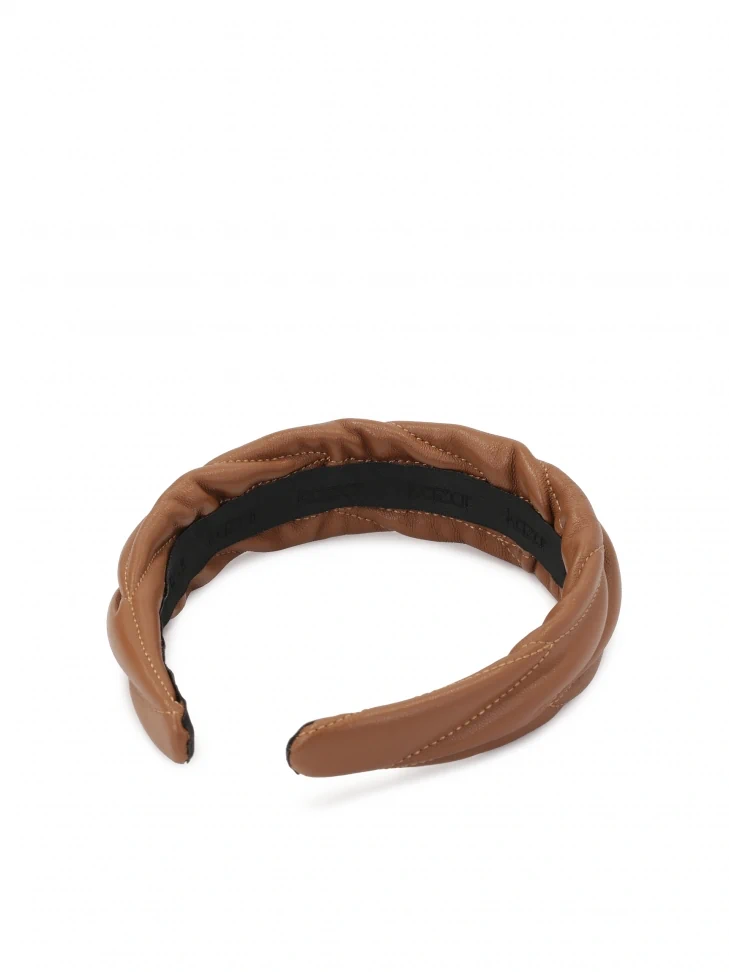 Kazar Elegant Leather Headband With A Small KAZAR Monogram