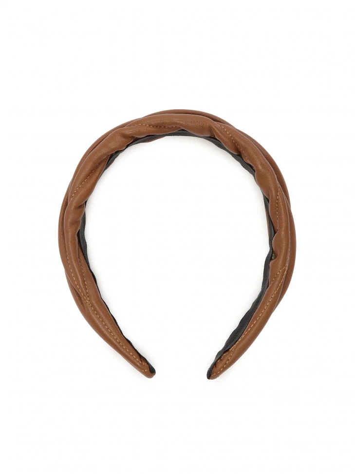 Kazar Elegant Leather Headband With A Small KAZAR Monogram