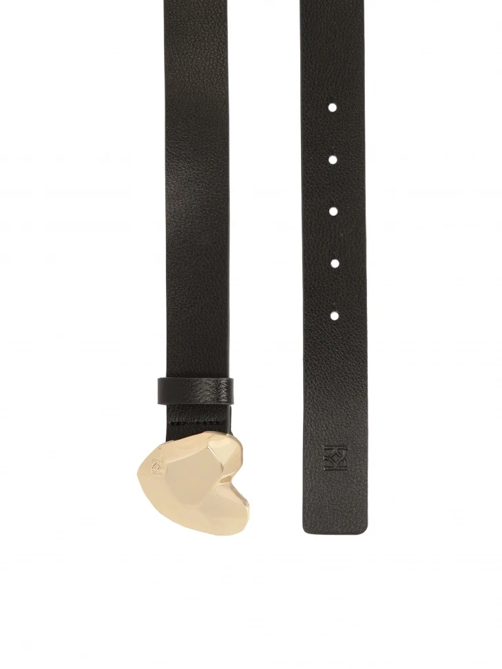 Kazar Elegant Narrow Leather Belt With Decorative Buckle