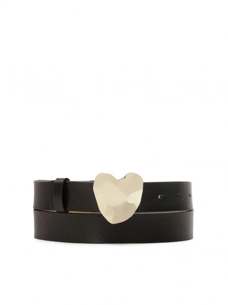 kazar Elegant narrow leather belt with decorative buckle
