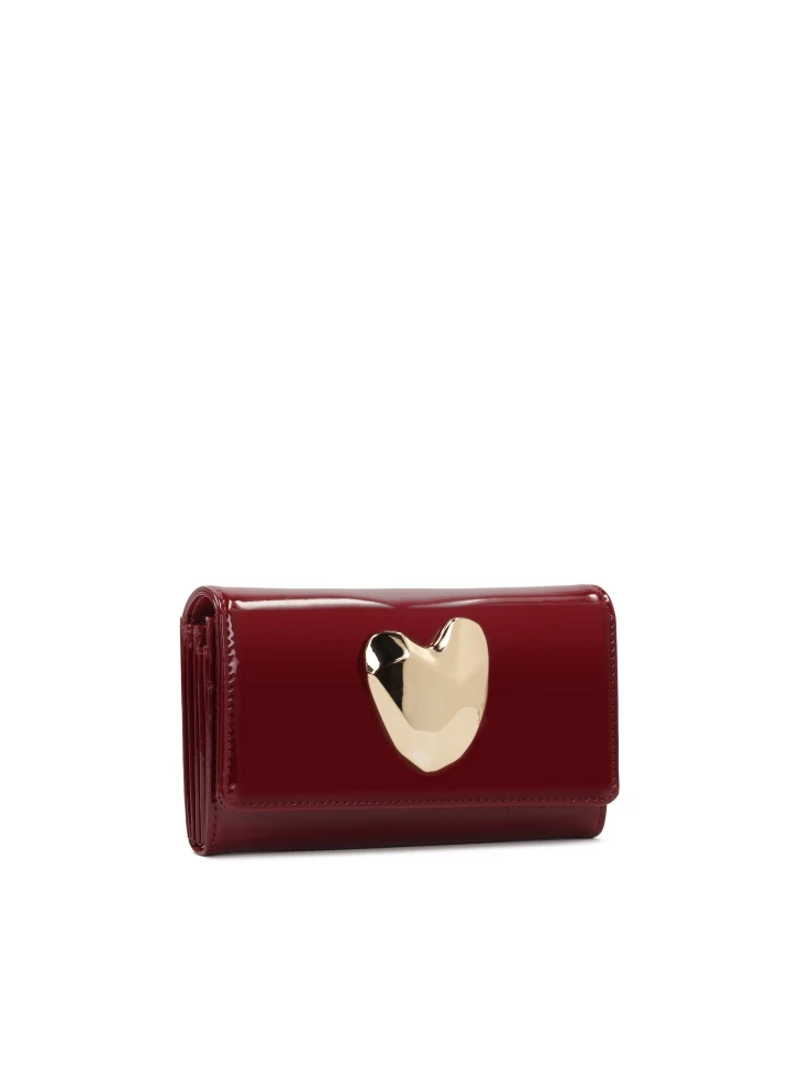 Kazar Elegant Patent Wallet With Large Decoration On The Front
