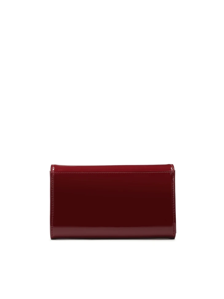 Kazar Elegant Patent Wallet With Large Decoration On The Front