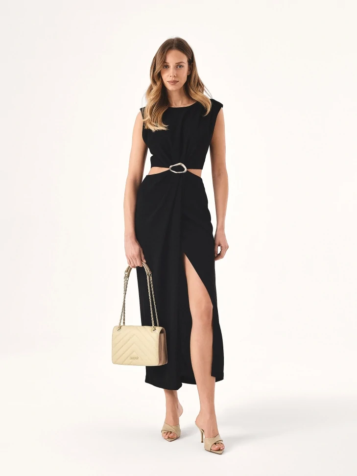 Kazar Elegant Stiletto Mules With Decorative Overlapping Strap