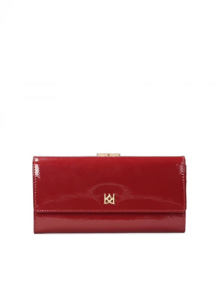 kazar Elegant wallet in patent leather with a delicate crease