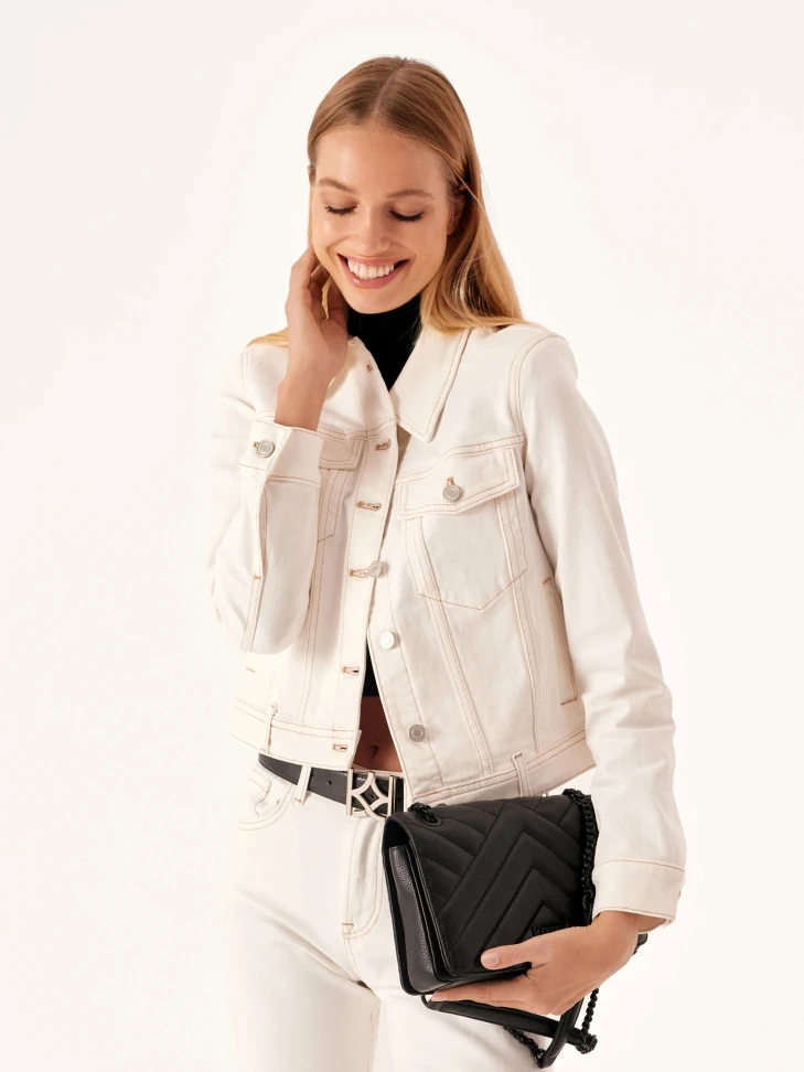Kazar Elongated Shoulder Bag With Striking Stitching