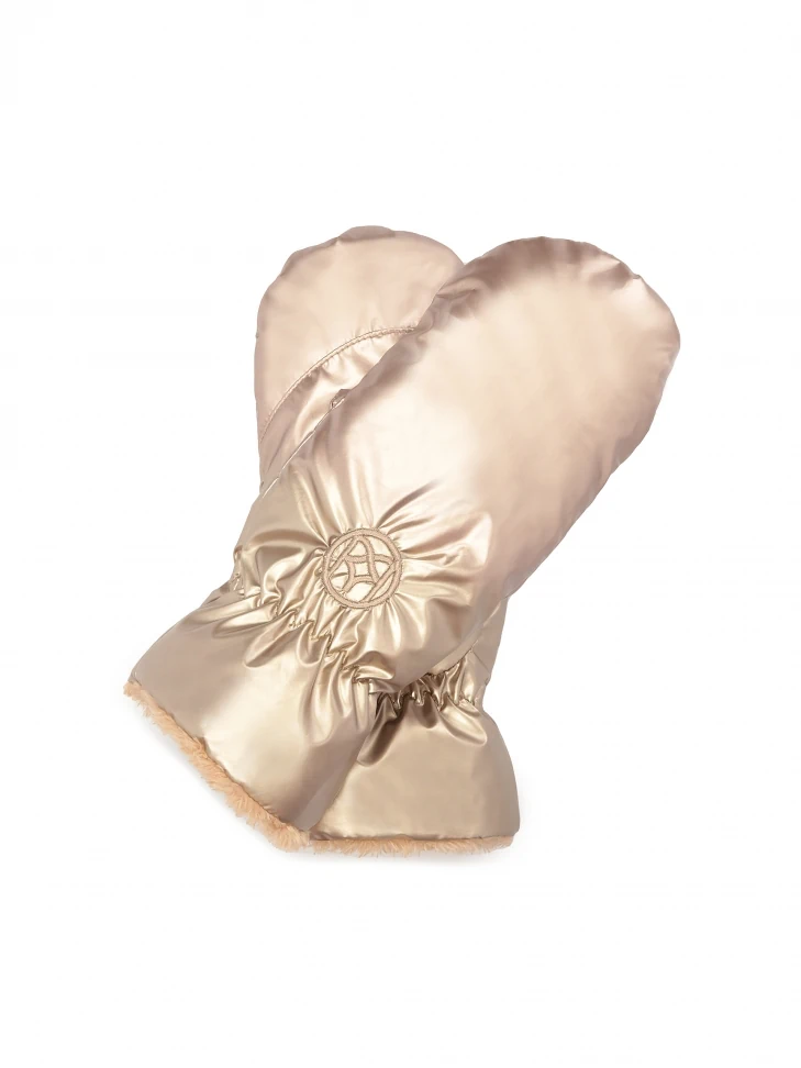 Kazar Glittering Gold Gloves With Embroidered KAZAR Monogram
