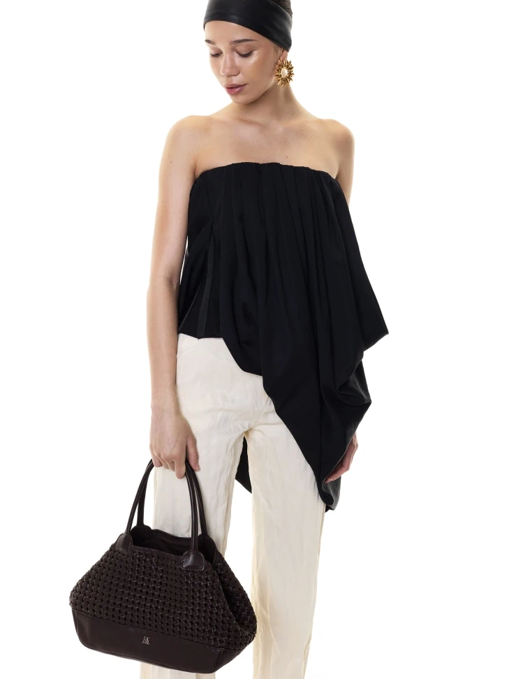 Kazar Handbag In A Braided Pattern With A Loose Fit