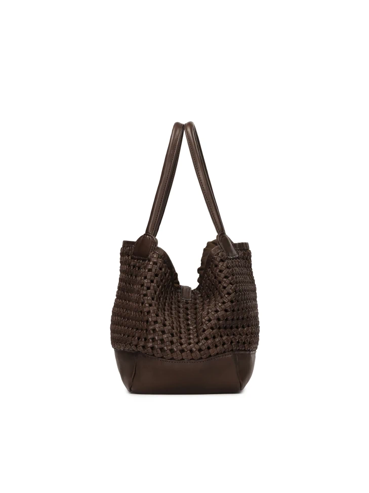 Kazar Handbag In A Braided Pattern With A Loose Fit