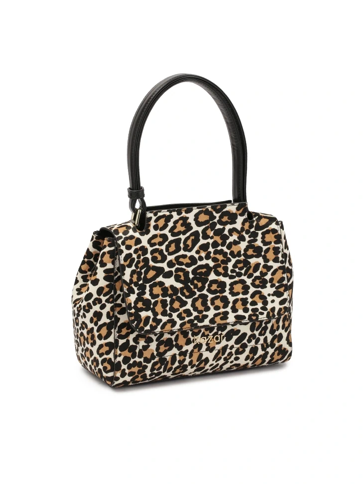 Kazar Handbag With Natural Bristles In Leopard Pattern