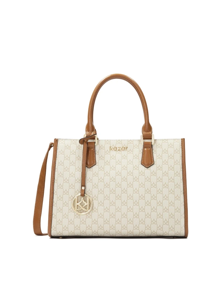 kazar Handbag with two hand grips decorated with monograms