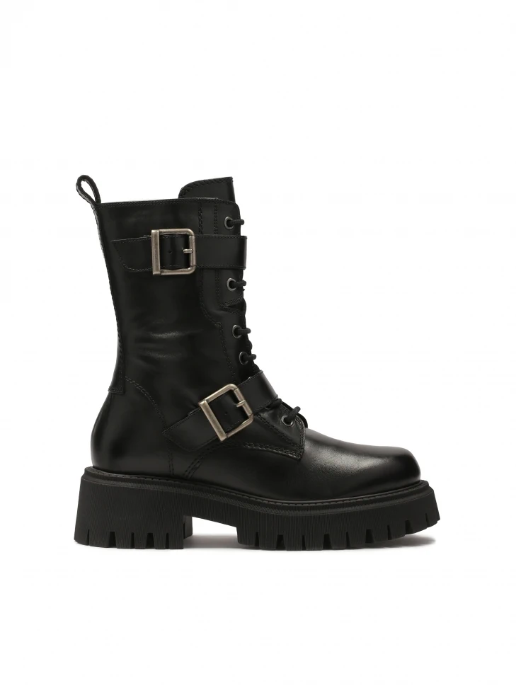 kazar High boots decorated with straps with buckles