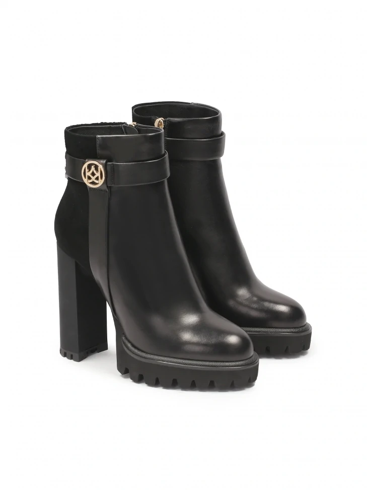 Kazar High Stiletto Boots In Suede And Smooth Leather