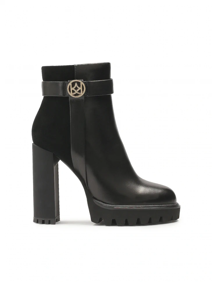 kazar High stiletto boots in suede and smooth leather