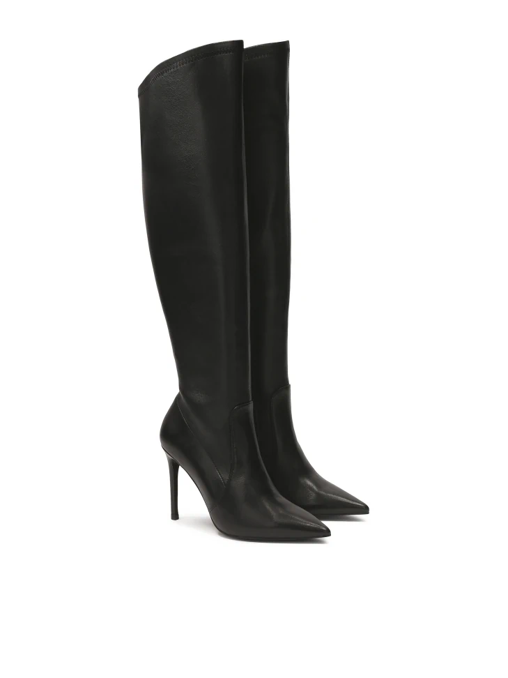 Kazar High Stiletto Heel Natural Leather High Boots