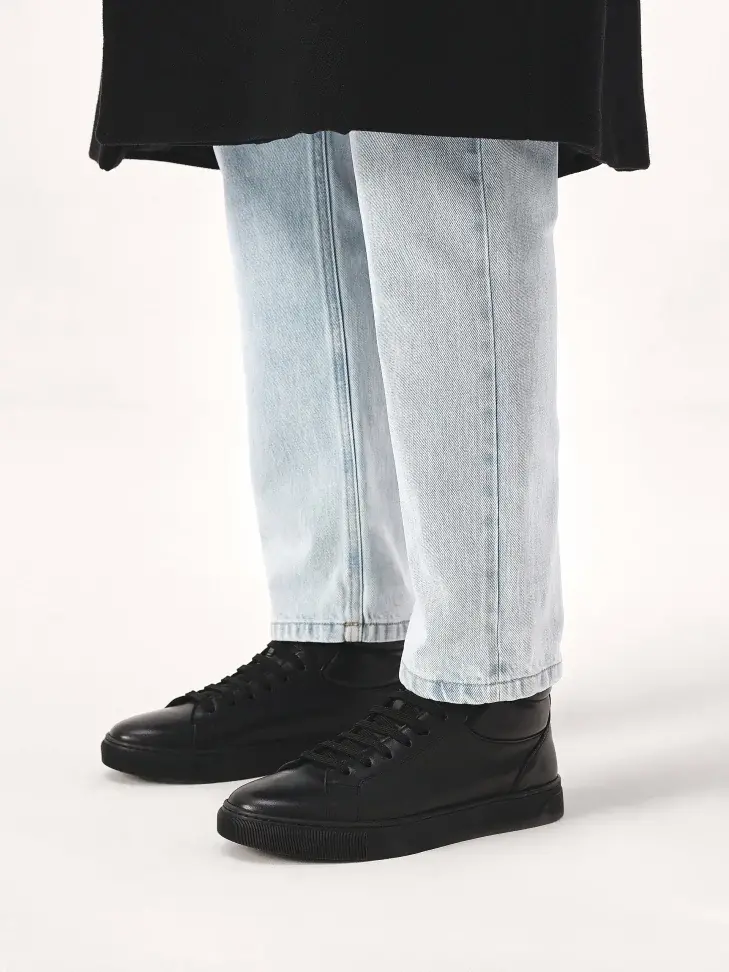 Kazar High-top Sneakers Made Of Natural Leather In Black Color