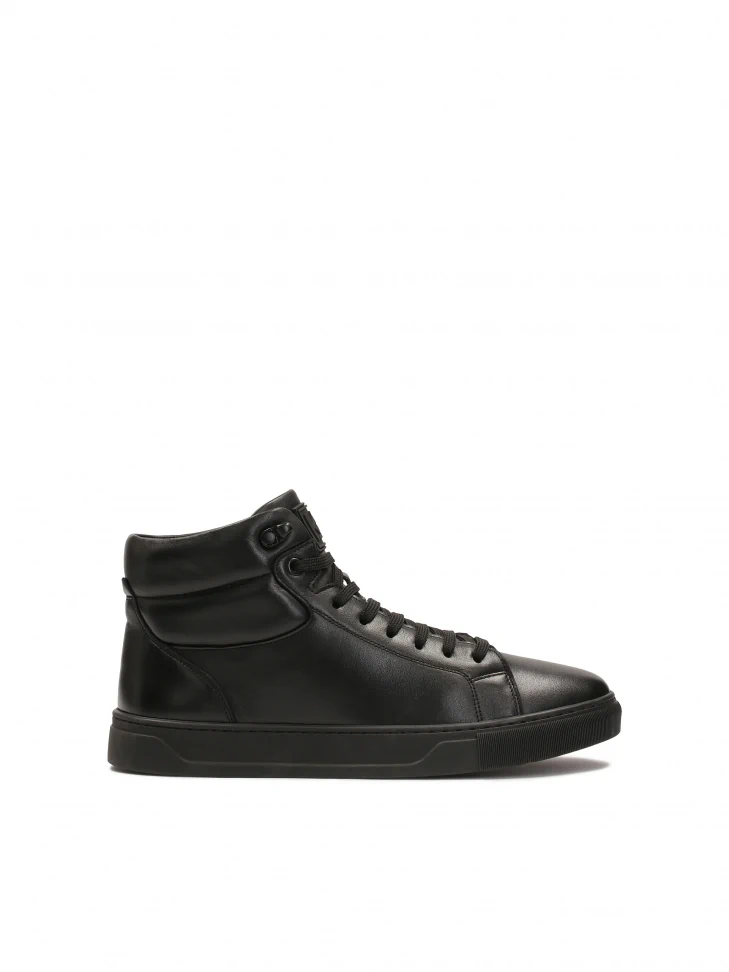 kazar High-top sneakers made of natural leather in black color