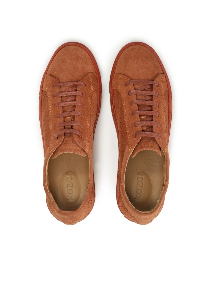 Kazar Airy Openwork Suede Sneakers