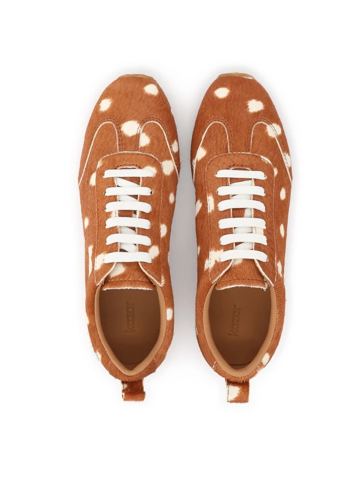 Kazar Animal Pattern Bristle Sneakers