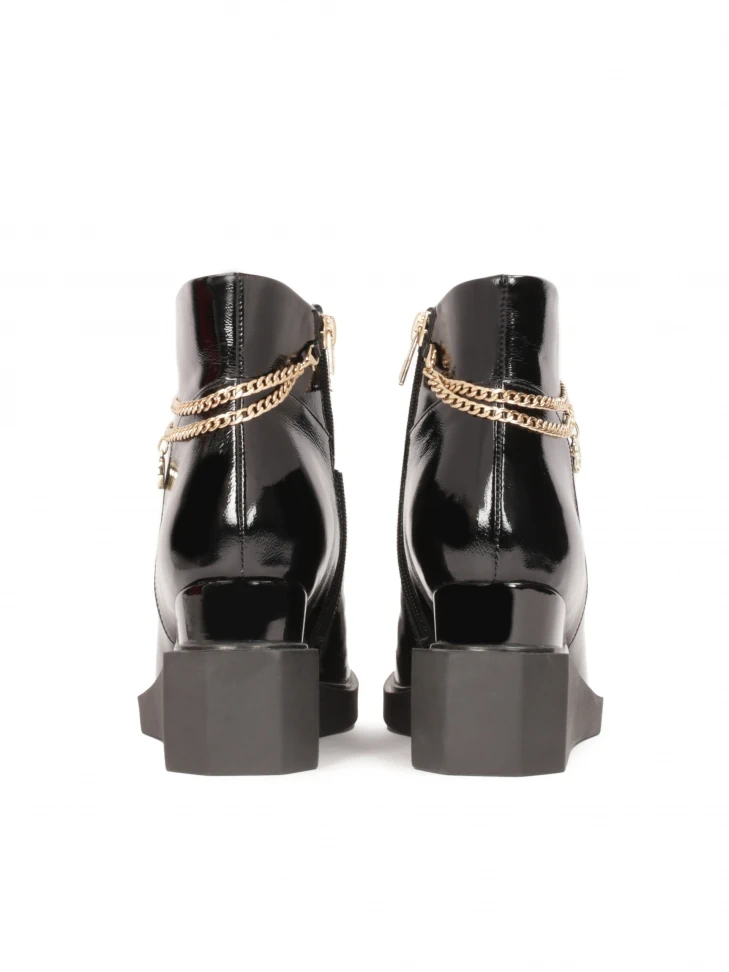 Kazar Ankle Boots With Detachable Chain