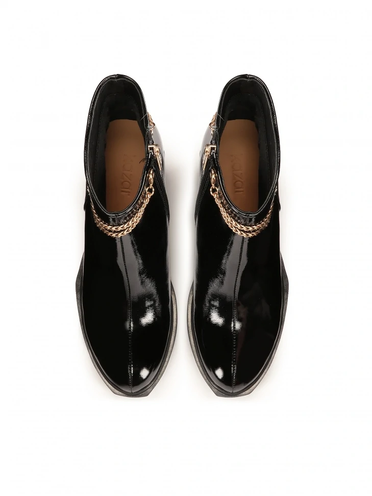 Kazar Ankle Boots With Detachable Chain